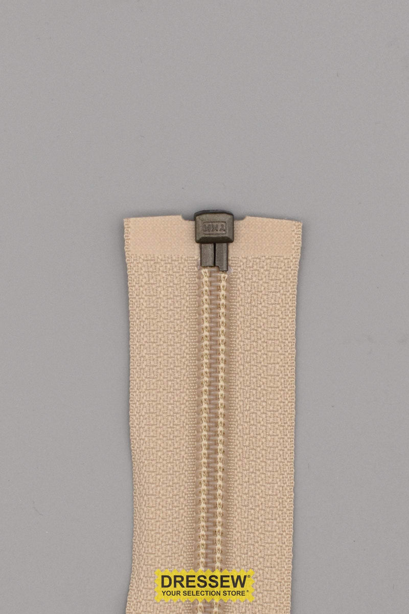 5 Hidden Reverse Coil Separating Zipper 60cm (24") Light Beige