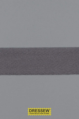Cotton Twill Tape 25mm (1") Dark Grey