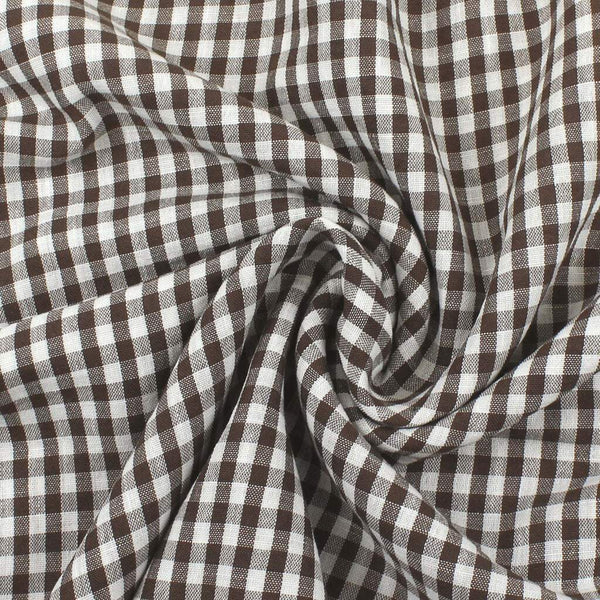 1 / 4" Gingham Brown / White