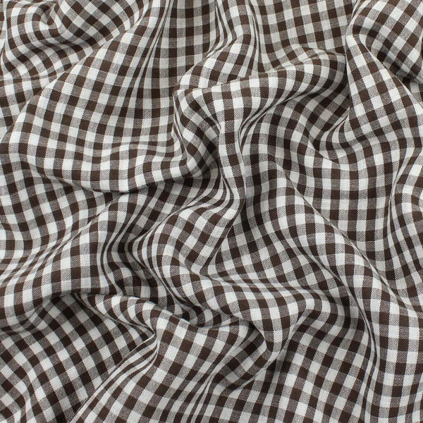 1 / 4" Gingham Brown / White