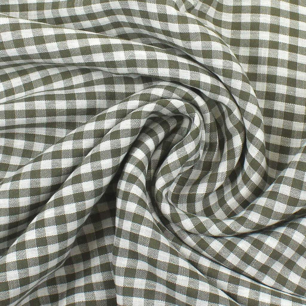 1 / 4" Gingham Olive / White