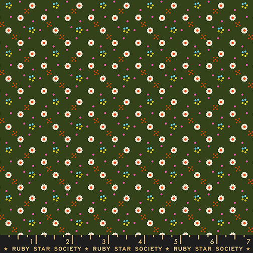 1 800 Calico Bandana By Alexia Abegg Of Ruby Star Society For Moda Mossy