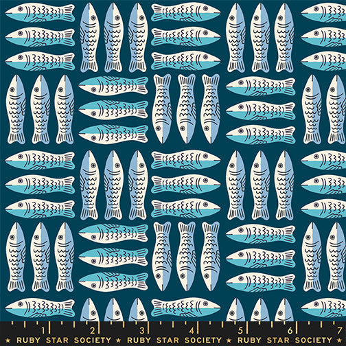 1 800 Calico Little Sardines By Alexia Abegg Of Ruby Star Society For Moda Galaxy