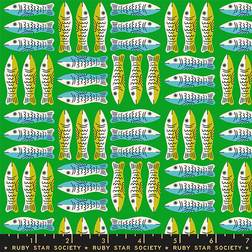 1 800 Calico Little Sardines By Alexia Abegg Of Ruby Star Society For Moda Verdant