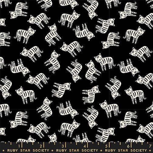 1 800 Calico Meow By Alexia Abegg Of Ruby Star Society For Moda Black