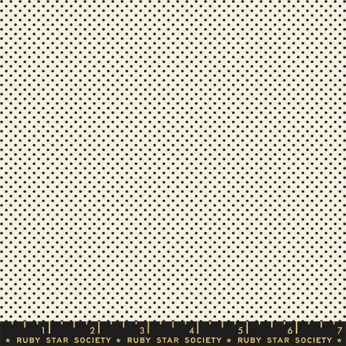 1 800 Calico Mini Dot By Alexia Abegg Of Ruby Star Society For Moda Black on Natural