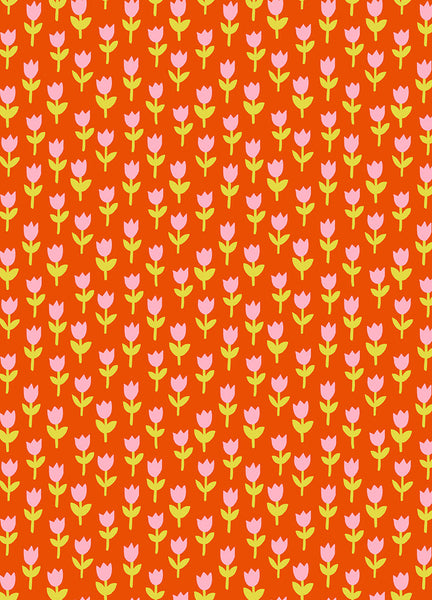 1 800 Calico Tulips By Alexia Abegg Of Ruby Star Society For Moda Warm Red