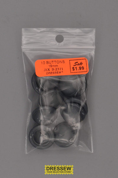 10 Buttons 19mm Grey