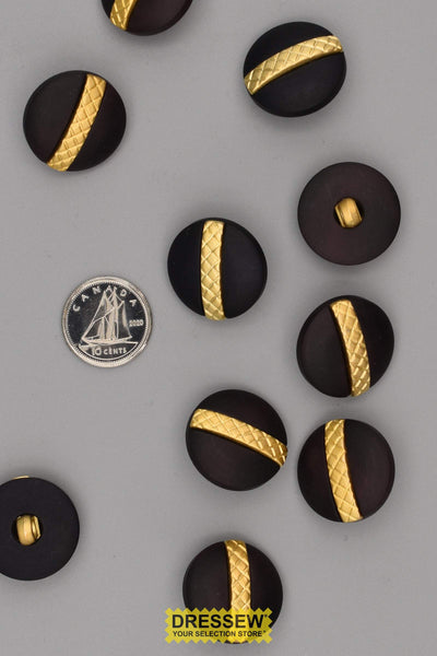 10 Buttons 20mm Midnight / Gold