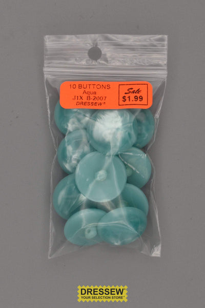 10 Buttons 21mm Aqua