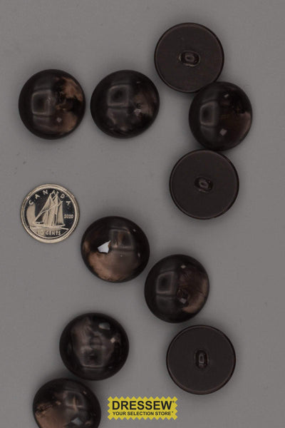 10 Buttons 21mm Brown Mix