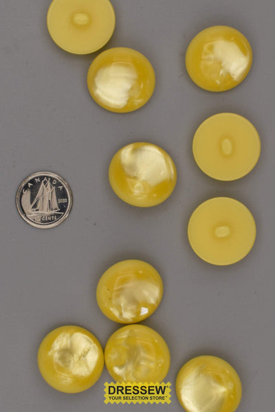 10 Buttons 21mm Yellow Mix