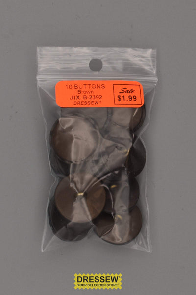 10 Buttons 22mm Brown