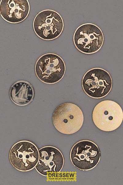 10 Buttons 22mm Horse
