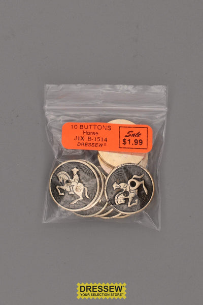10 Buttons 22mm Horse