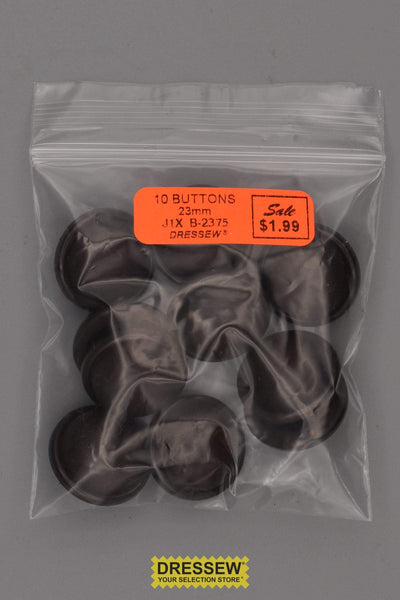 10 Buttons 23mm Brown