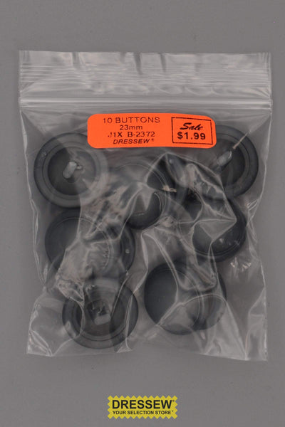 10 Buttons 23mm Grey