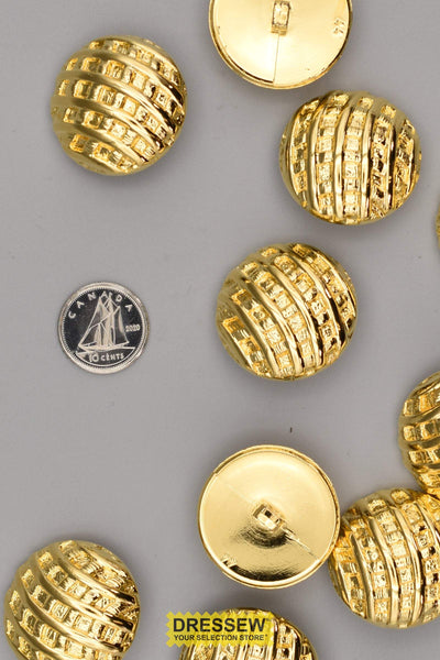 10 Buttons 28mm Gold