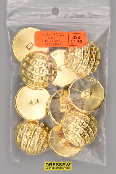 10 Buttons 28mm Gold
