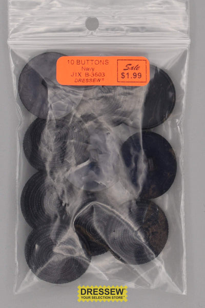 10 Buttons 28mm Navy