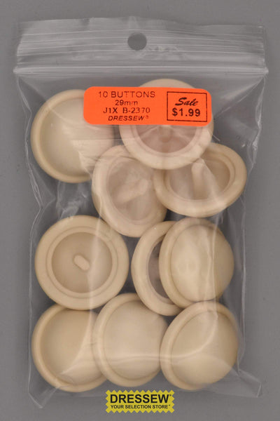 10 Buttons 29mm Beige