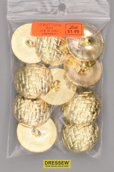 10 Buttons 30mm Gold