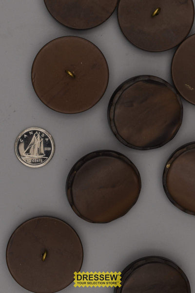 10 Buttons 33mm Brown