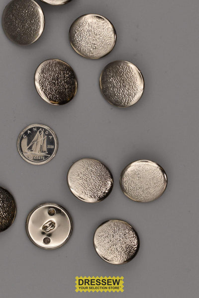 10 Metal Buttons 21mm Chrome