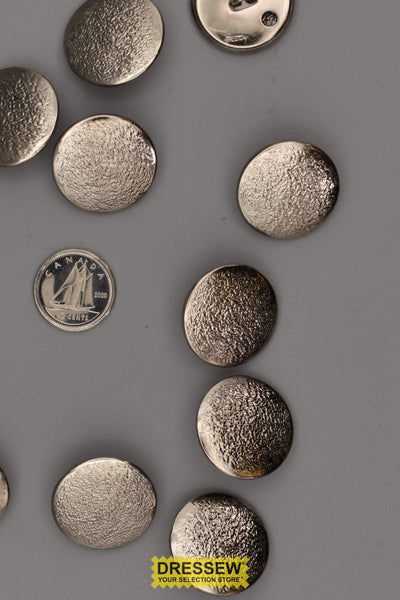 10 Metal Buttons 23mm Chrome