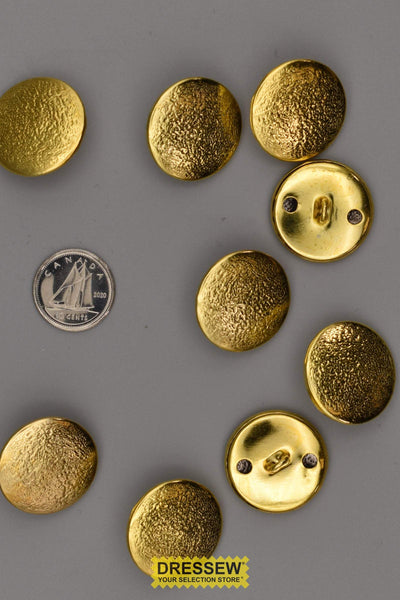 10 Metal Buttons 23mm Gold