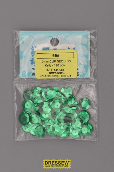 10mm Cup Sequins Kelly