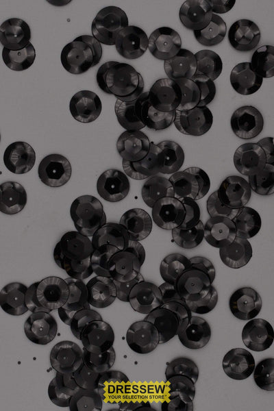 12mm Cup Sequins Black