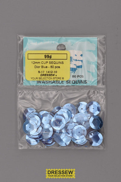 12mm Cup Sequins Dior Blue
