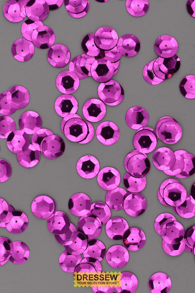 12mm Cup Sequins Fuchsia