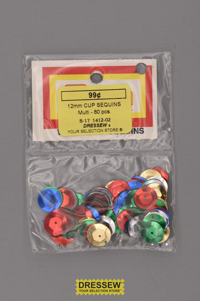 12mm Cup Sequins Multi