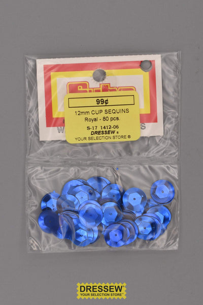 12mm Cup Sequins Royal