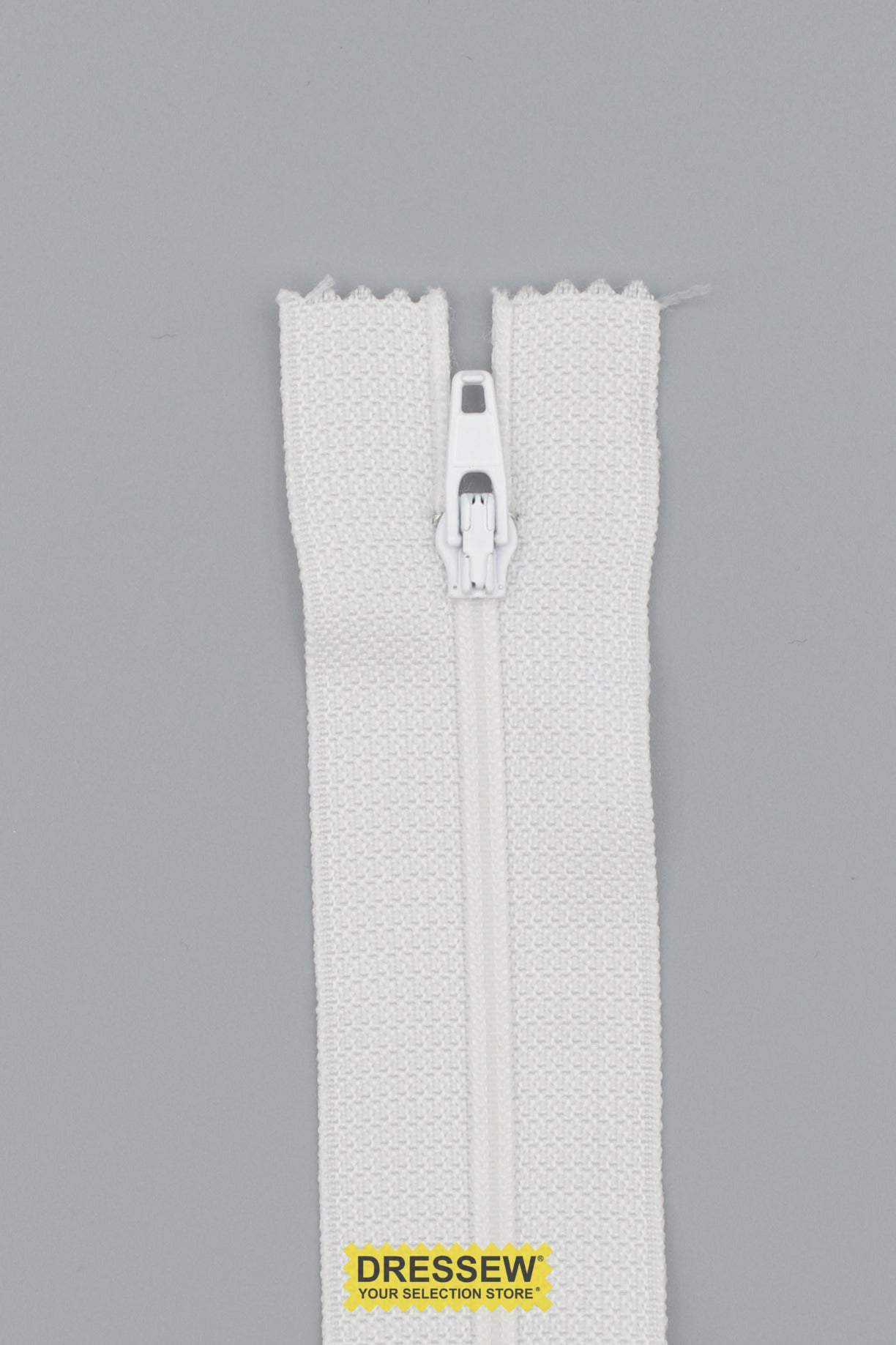 #2.5 Fine Coil Closed End Zipper 105cm (42") White