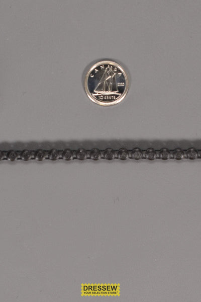 3.8mm Crystal Rhinestones 1 Row with Black Plastic Back