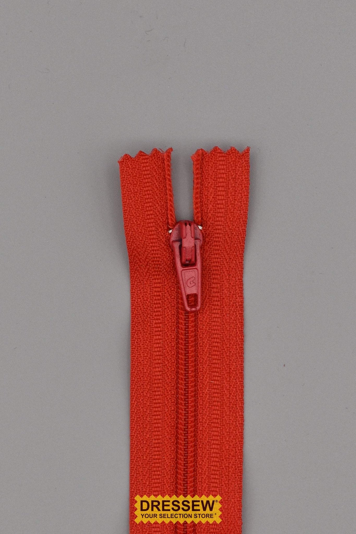 #3 Closed End Zipper 20cm (8") Red