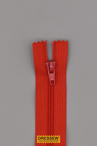 #3 Closed End Zipper 20cm (8") Red