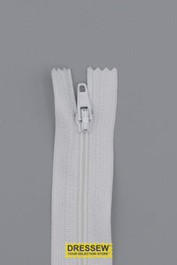 #3 Closed End Zipper 25cm (10") White
