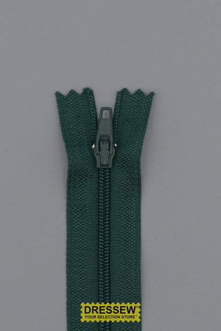 #3 Fine Coil Closed End Zipper 20cm (8") Forest
