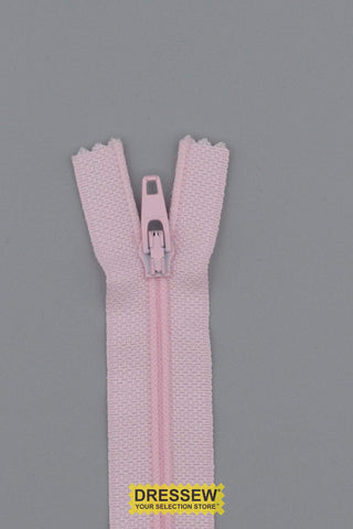 #3 Fine Coil Closed End Zipper 23cm (9") Baby Pink