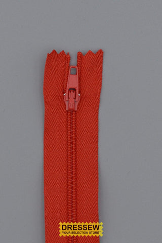 #3 Fine Coil Closed End Zipper 40cm (16") Atom Red
