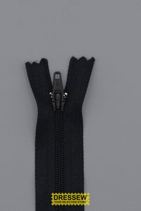 #3 Fine Coil Closed End Zipper 45cm (18") Black