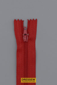 #3 Fine Coil Closed End Zipper 55cm (22") Hot Red