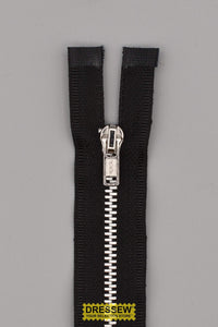 #3 Metal Separating Zipper 35cm (14") Black