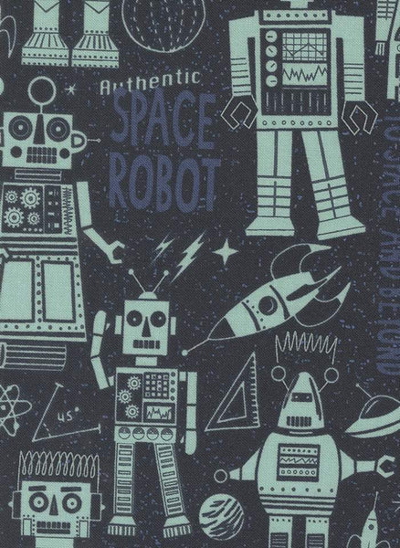 321 Blast Off Space Robot By Stacy Iest Hsu For Moda Night Sky