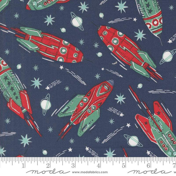 321 Blast Off Vintage Rockets By Stacy Iest Hsu For Moda Galaxy