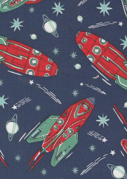 321 Blast Off Vintage Rockets By Stacy Iest Hsu For Moda Galaxy